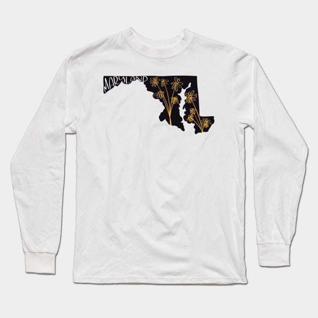 Black eyed susan Long Sleeve T-Shirt by The Letters mdn